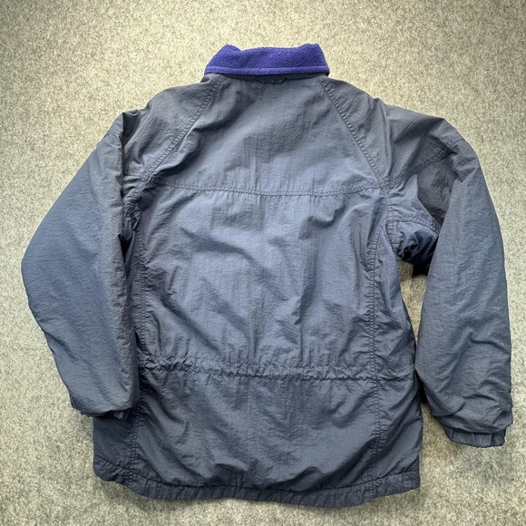 Vintage Columbia Jacket Womens Medium Blue Fleece Lined Zip Windbreaker 90s - Picture 8 of 13
